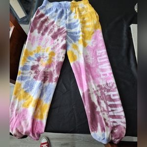 Pink tie dye sweatpants